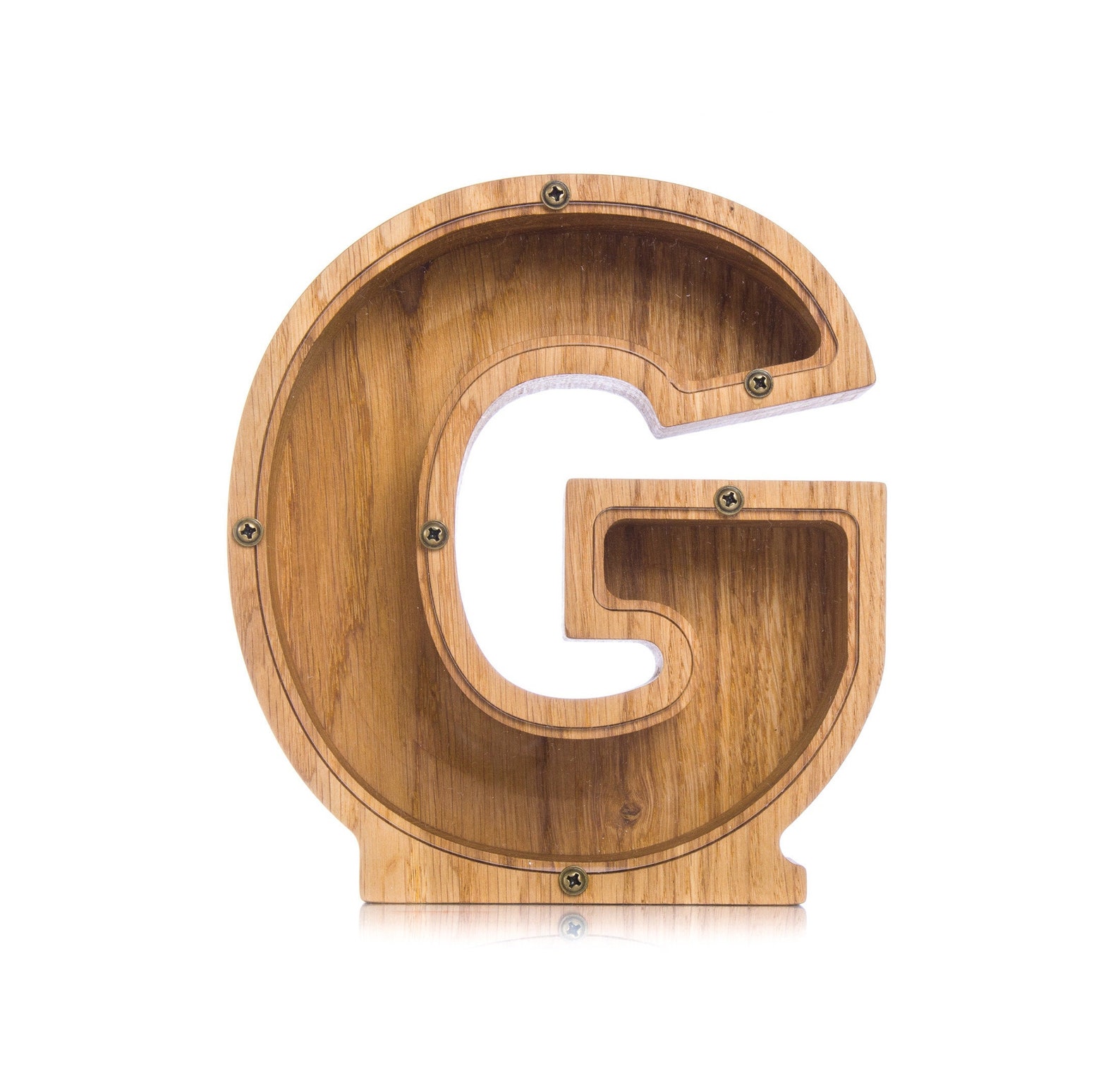 Piggy bank adult large LETTER Personalized money box for kids Etsy