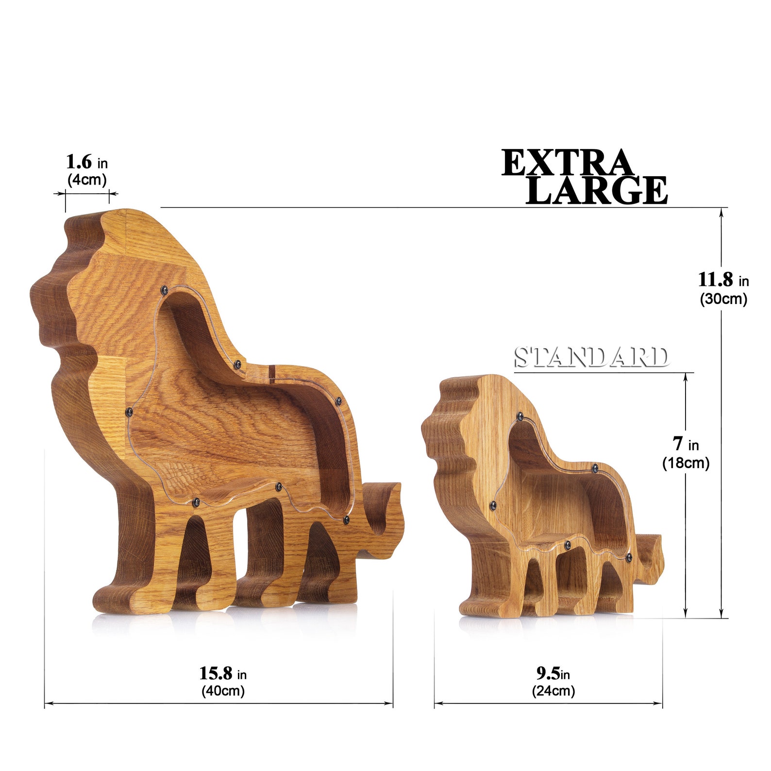 LION Wood Piggy Bank for Boys Personalized Baby Girl Coin Bank Etsy