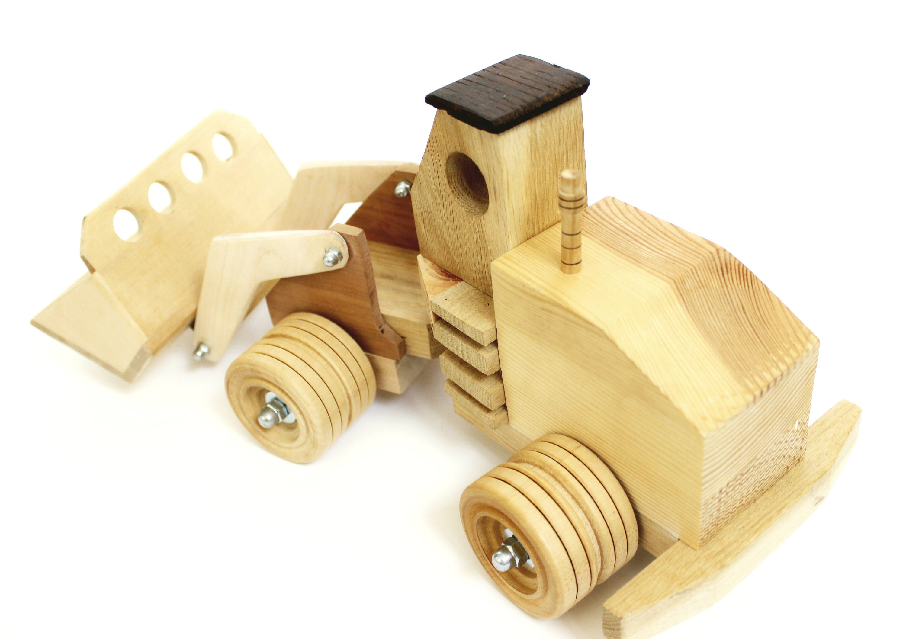 Wooden loader kids toy Wood tractor model Educational toy for Etsy