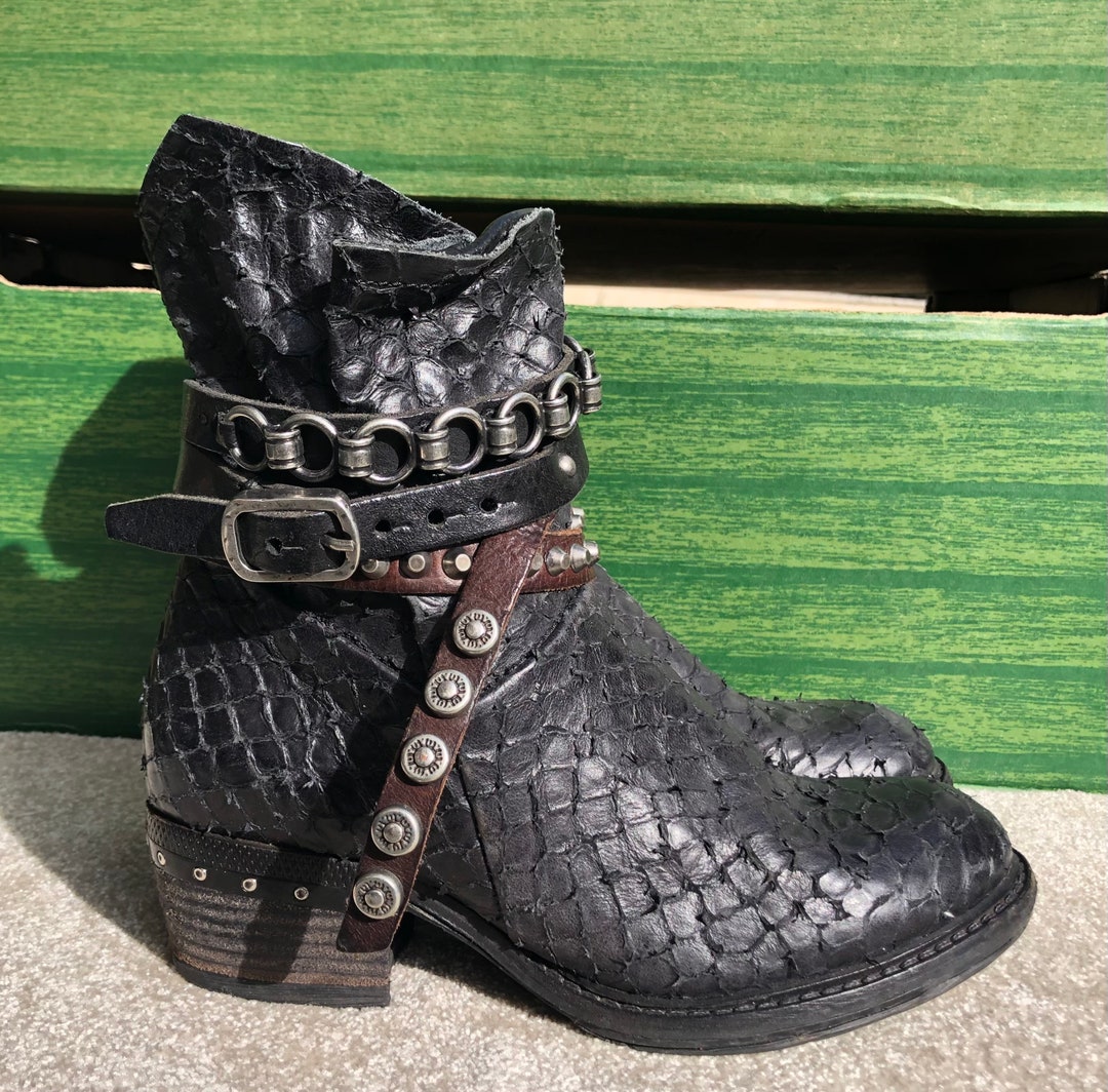 A.S.98 Airstep 37 Booties Gothic Boots Studded Boots Steampunk Etsy
