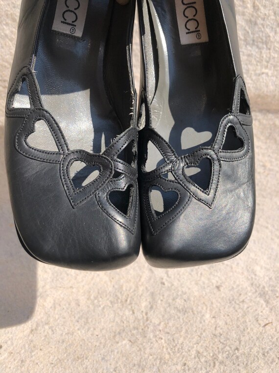 Lisa Tucci 38,5 Pumps Vintage Black Leather Elega… - image 5