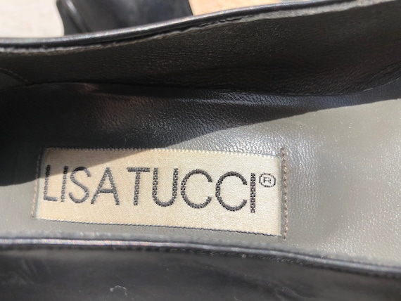 Lisa Tucci 38,5 Pumps Vintage Black Leather Elega… - image 8