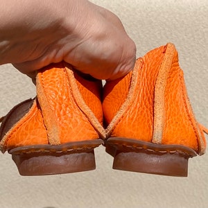 Trippen 36 Ballerinas Mary Janes Flat Orange Shoes Women Flat Summer Shoes Women Leather Application Orange Leather Bild 7