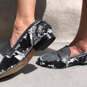 Sequin Moccasins Etsy