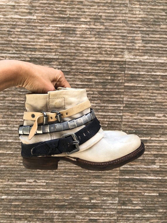 Strappy biker boots sale