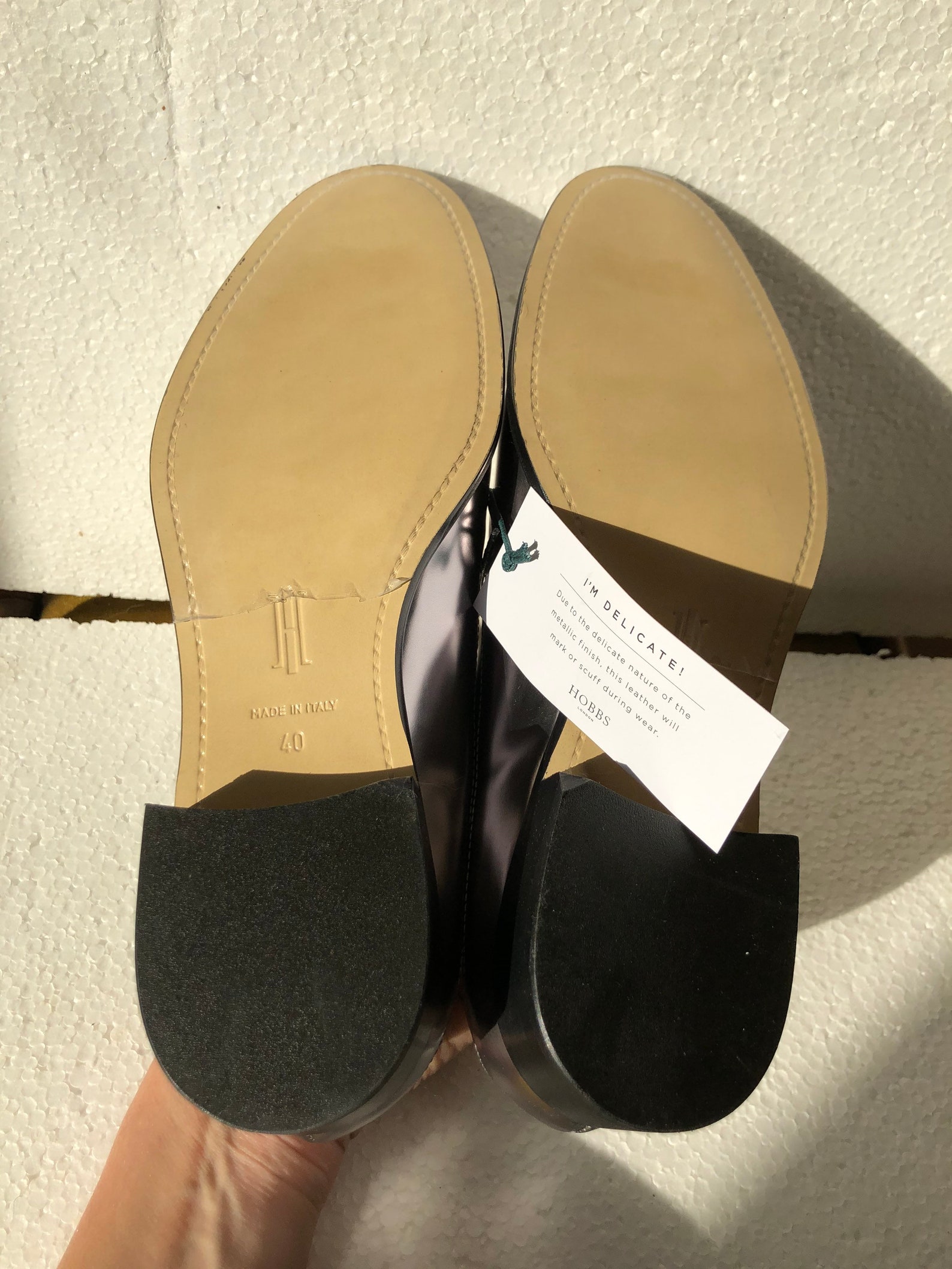 Hobbs Silver Patent Leather Oxford Shoes EU40 Etsy