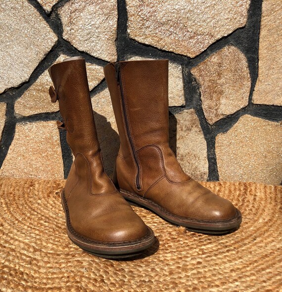 Trippen 38 Boots Simple Design Cognac Leather - Etsy