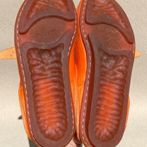 Trippen 36 Ballerinas Mary Janes Flat Orange Shoes Women Flat Summer Shoes Women Leather Application Orange Leather Bild 8