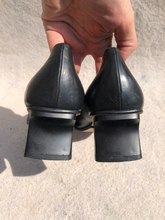 Lisa Tucci 38,5 Pumps Vintage Black Leather Elega… - image 6