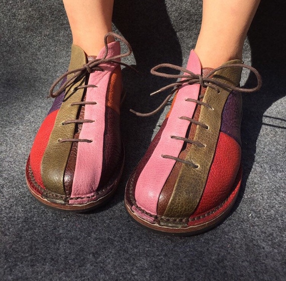 Trippen Patchwork Oxford Flat Shoes EU 40