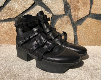 Trippen 40 Boots Black Chunky Boots Women Black Platform Boots Women Black Plateau Boots Women Black Chunky Boots Women Geisha Boots