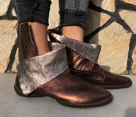 Trippen 38 Squeeze Flat Boots Handmade Futuristic Extravagant 