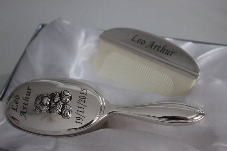 Silver Plated Teddy Cutlery Set Christening or Baptism Lovely Gift for New Baby