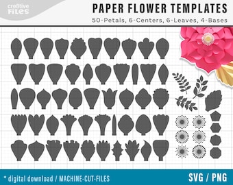 Download Paper Flower Svg Etsy