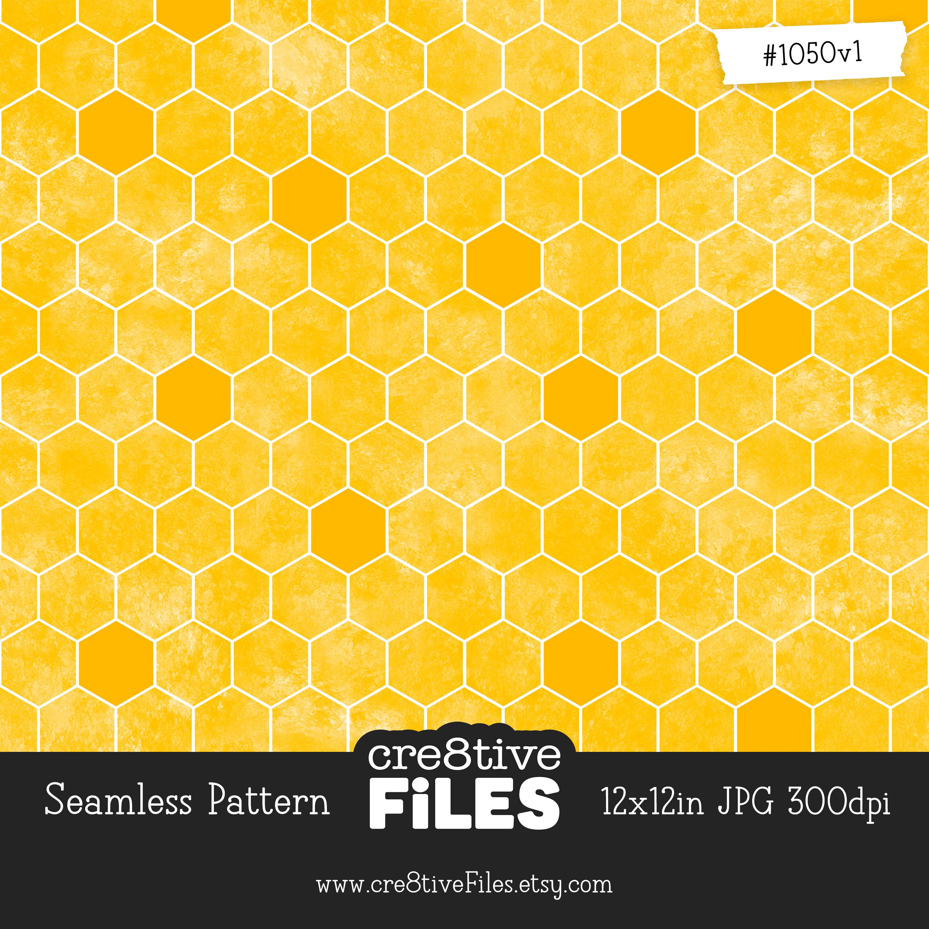 Seamless Honeycomb Digital Paper JPG - Seamless Repeating Honeycombs ...