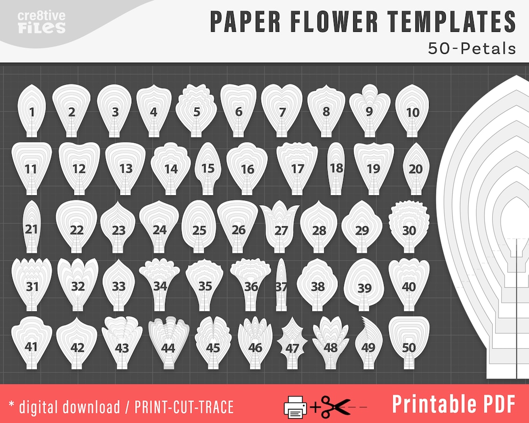 50-pdf-printable-paper-flower-petal-templates-diy-large-paper-flower-templates-molde-de-flores-de-papel-print-cut-trace-flower-templates-etsy