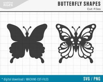 svg / png BUTTERFLY cut files, butterfly clip art, DIY Butterfly transparent background png, silhouette, cricut, instant digital download