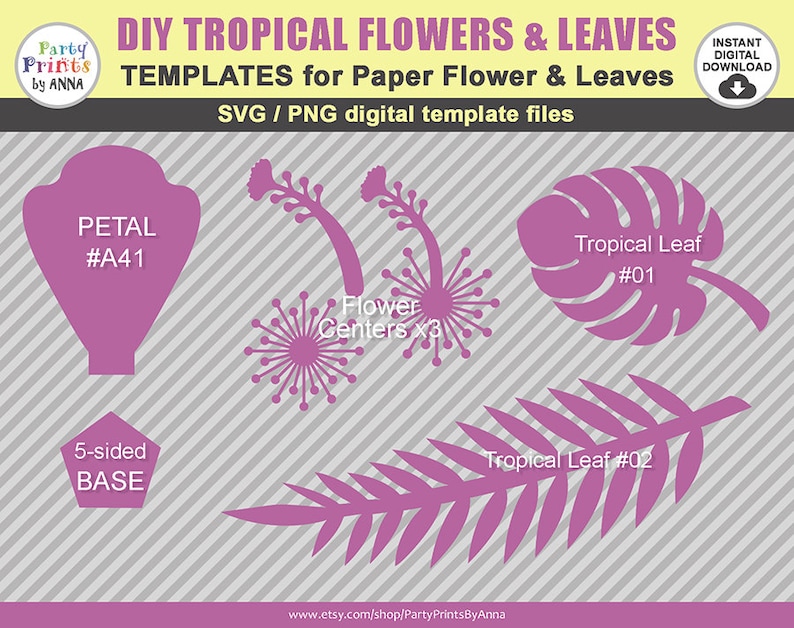 Free Free 227 Tropical Flower Leaves Svg SVG PNG EPS DXF File
