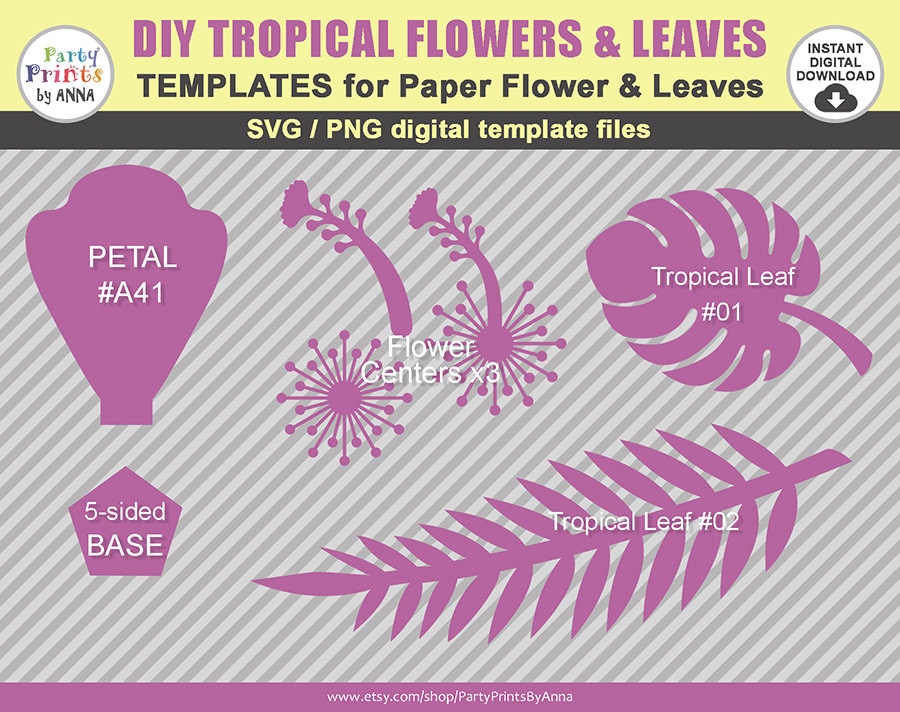 svg-paper-flower-hibiscus-template-tropical-set-hawaiian-flower-3-centers-2-tropical-leaves-base-diy-tropical-flowers-cricut-luau-decor-etsy for Free Printable Hibiscus Flower Template Svg Paper Flower Hibiscus Template, TROPICAL SET Hawaiian Flower,3 Centers,2 Tropical Leaves, Base. DIY Tropical Flowers, Cricut, Luau Decor - Etsy for Free Printable Hibiscus Flower Template