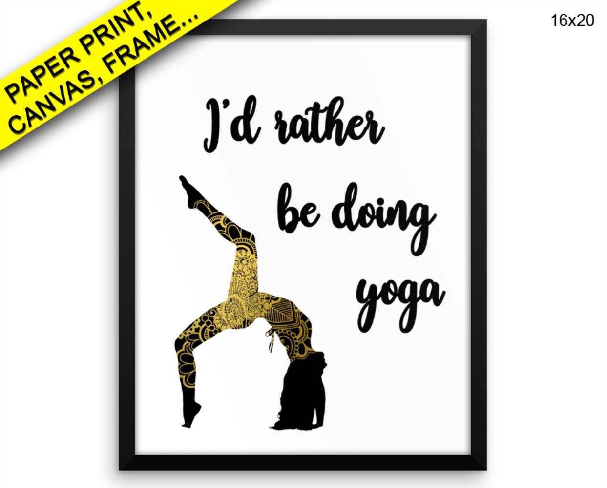 Pose Wall Art Framed Yoga Canvas Print Pose Framed Wall Art Etsy