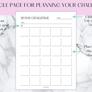 30 Day Challenge Printable | Goal Setting Tracker | Habit Tracker ...