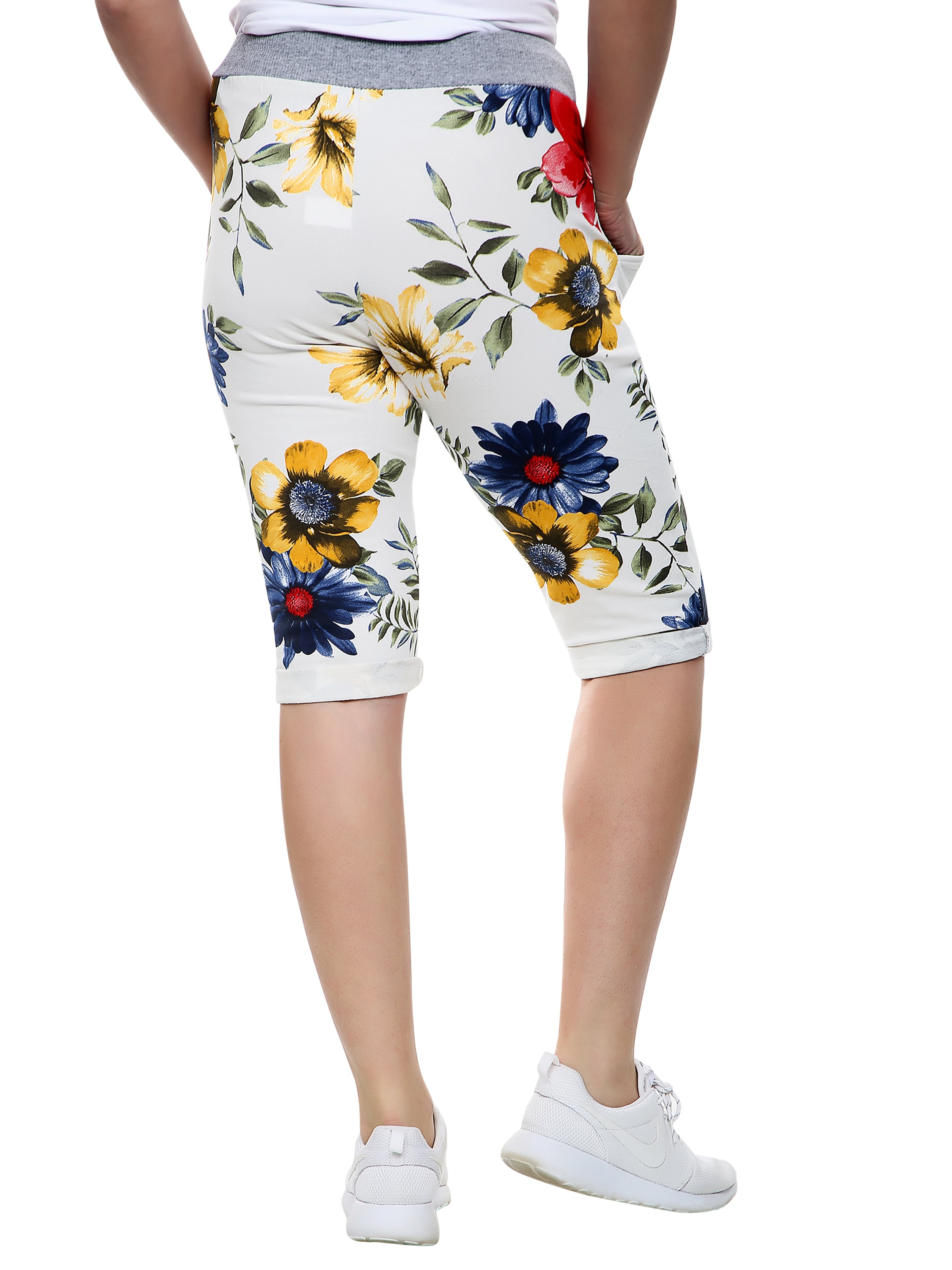 Women Knee Length Shorts Ladies Cropped Printed Trousers Magic Etsy UK