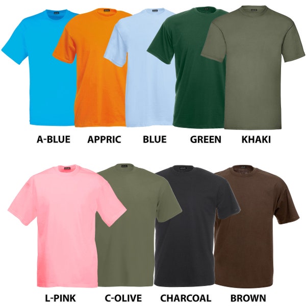 Men's Fruit of the Loom Round Neck Short Sleeves Plain T-Shirt