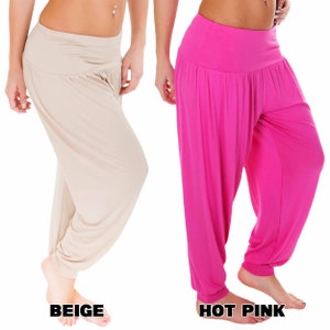 Pantalon de plage bohème pour femme Alibaba sarouel hippie avec revers à la cheville pour yoga image 6