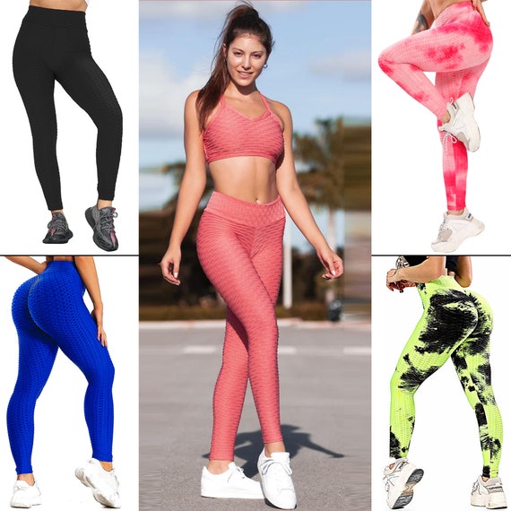 Womens Scrunch Butt Leggings High Waist Yoga Pants Anti Cellulite