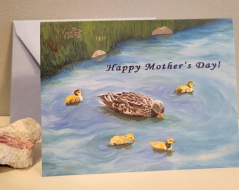 Duck Family Mother's Day Card, Happy Mother's Day