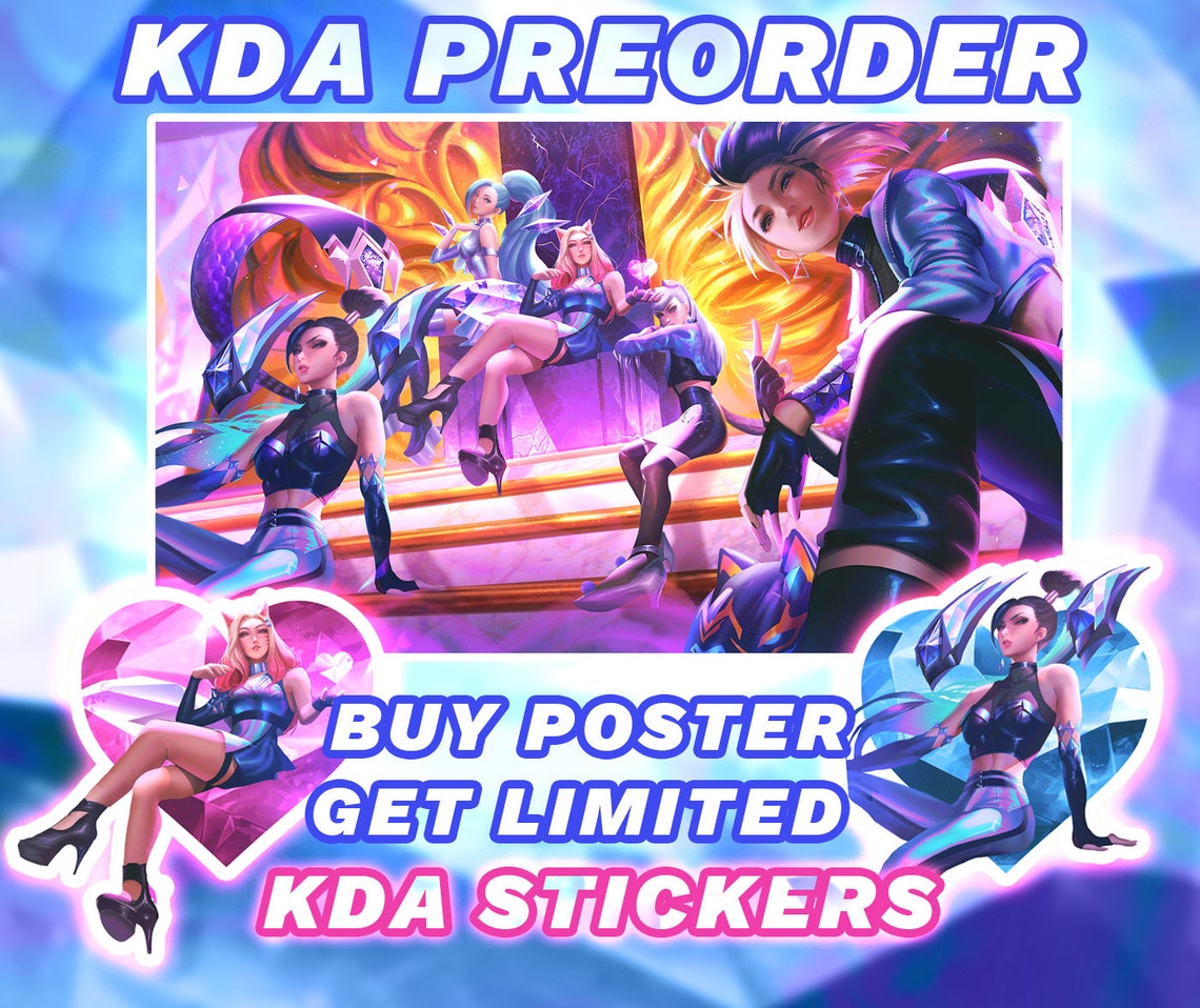 KDA MORE Poster Print League of Legends Fanart by | Etsy