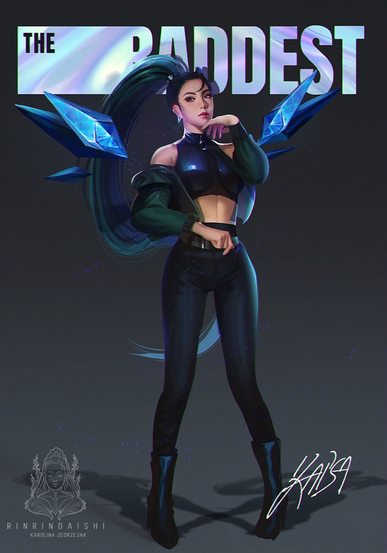 KDA THE BADDEST Kai'Sa Poster Print League of Legends | Etsy