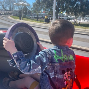 Personalized jean jacket, girls and boys jean jacket, baby/toddler jean jacket personalized, character jean jacket image 6