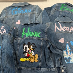 Personalized jean jacket, girls and boys jean jacket, baby/toddler jean jacket personalized, character jean jacket image 7