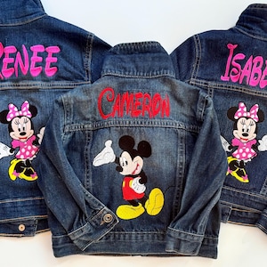 Personalized Disney Jean Jacket, baby, toddler, girls Embroidered Denim jacket