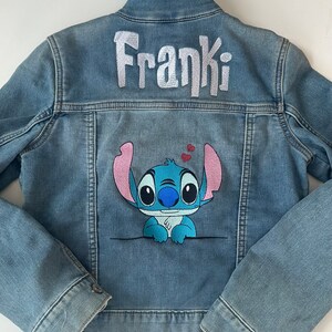 Personalized jean jacket, girls and boys jean jacket, baby/toddler jean jacket personalized, character jean jacket image 2