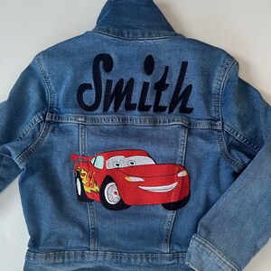 Personalized jean jacket, girls and boys jean jacket, baby/toddler jean jacket personalized, character jean jacket image 5