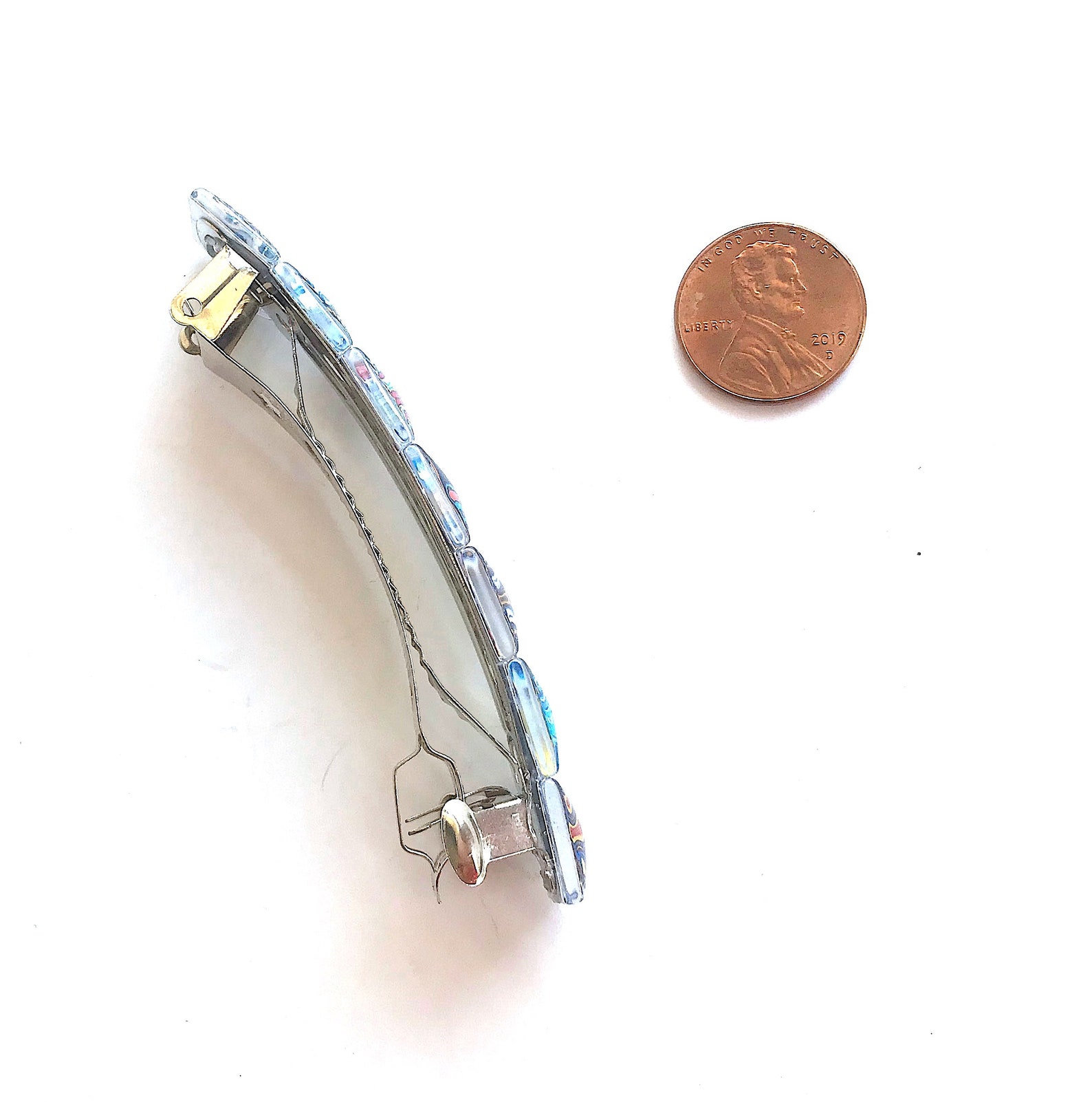 Glass Hair Barrette with Spanish Tile Designs Mixed Colors Etsy