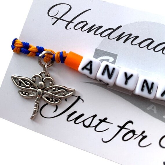 Buy Personalised Friendship Bracelet With Dragonfly Charm Custom