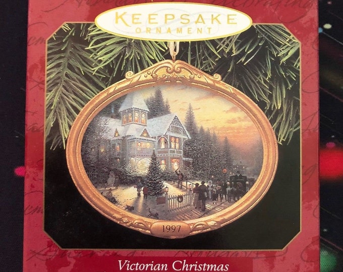 NIB 1997 Victorian Christmas Thomas Kinkade Hallmark Keepsake Ornament