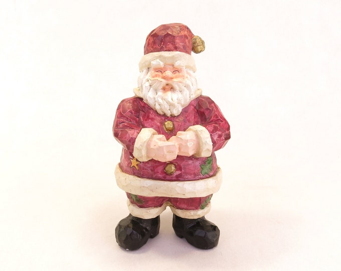 Vintage Resin Santa Claus Figurine 4.5" Christmas Decor