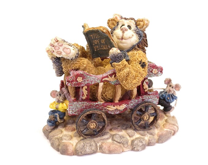 Boyds Purrstone "Leo Roarsmore... with Itty, Bitty, & Squish...Split Personality" Resin Figurine #371056 NIB