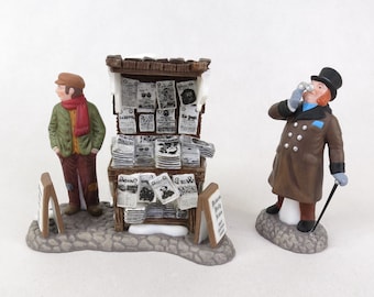 Department 56 London Newspaper Stand 58560 Christmas Dickens Village, Heritage Village Collection