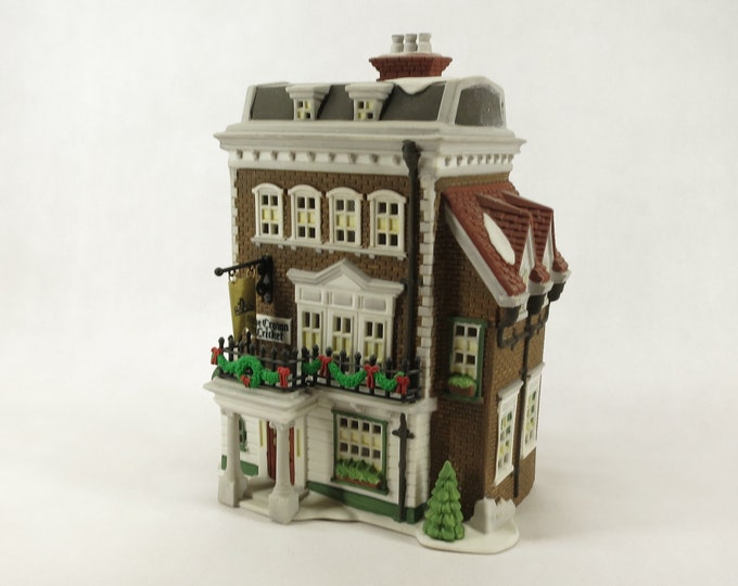 Department 56 Crown & Cricket Inn 1st Edition 1992 #57509 Christmas Dickens Village, Heritage Village Collection