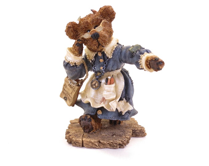 Nativity Series #4 Ms. Bruin the Teacher Boyds Bears Resin Bearstone Collection