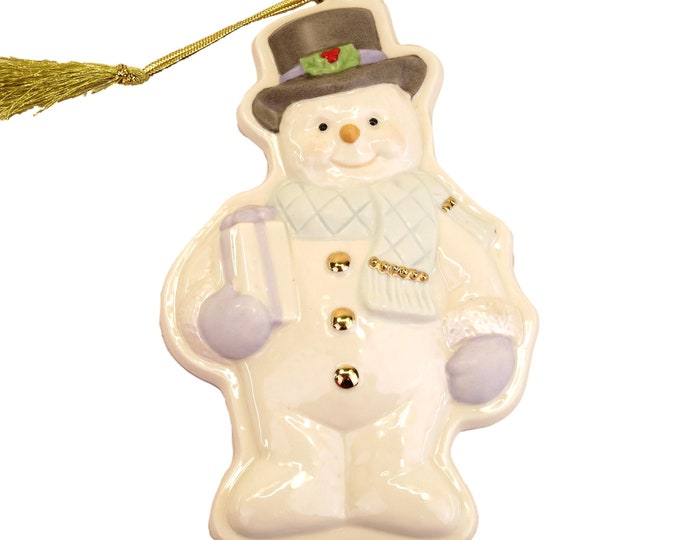 Lenox Snowman Cookie Mold Ornament 840118 6" Tall