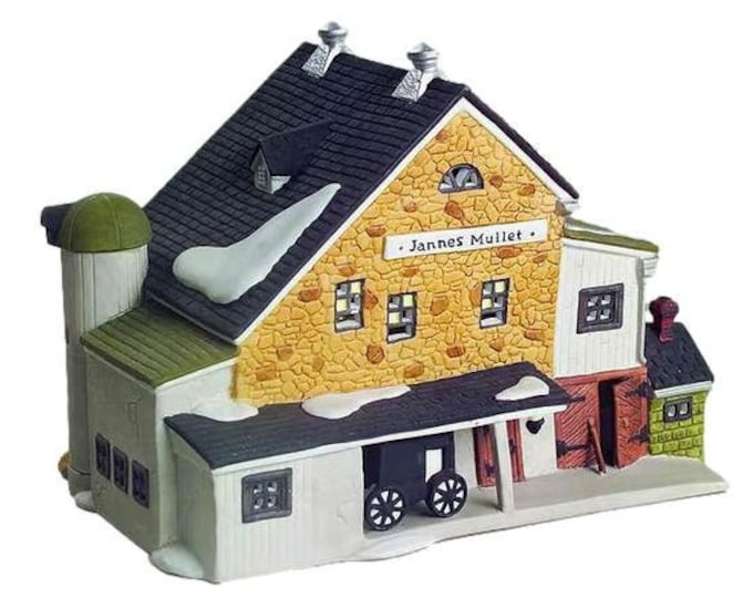 Department 56 Jannes Mullet Amish Barn 59447 New England Village Series