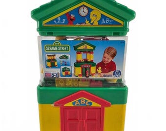 Rare vintage 1998 Y2K MEGA BLOKS Sesame Street Playset NIB