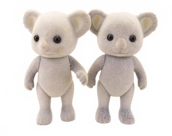 2 Calico Critters Outback Koala Action Figures Gray Vintage