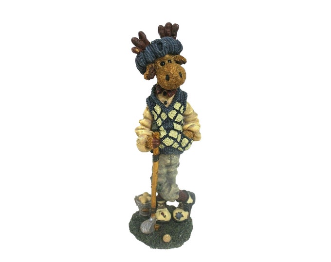 Boyds Bears Golf Moose Ziggy The Duffer Folkstone Collection 1997 Figurine 8"